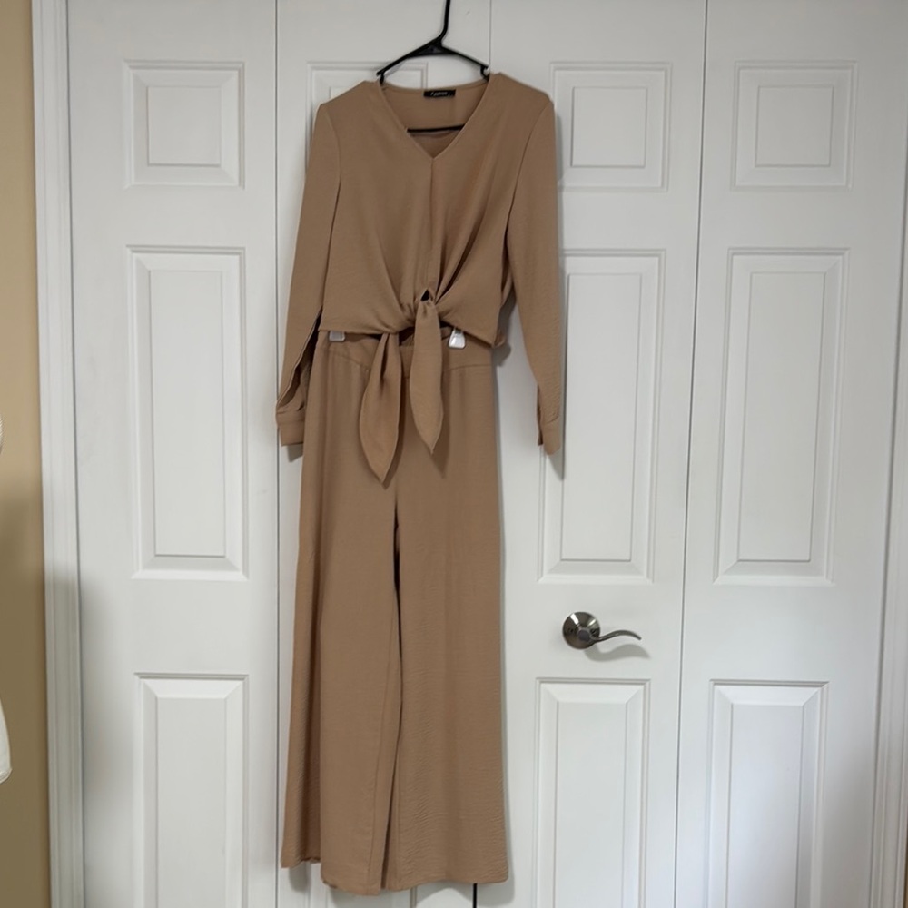 Elegant Tan detachable jump suit